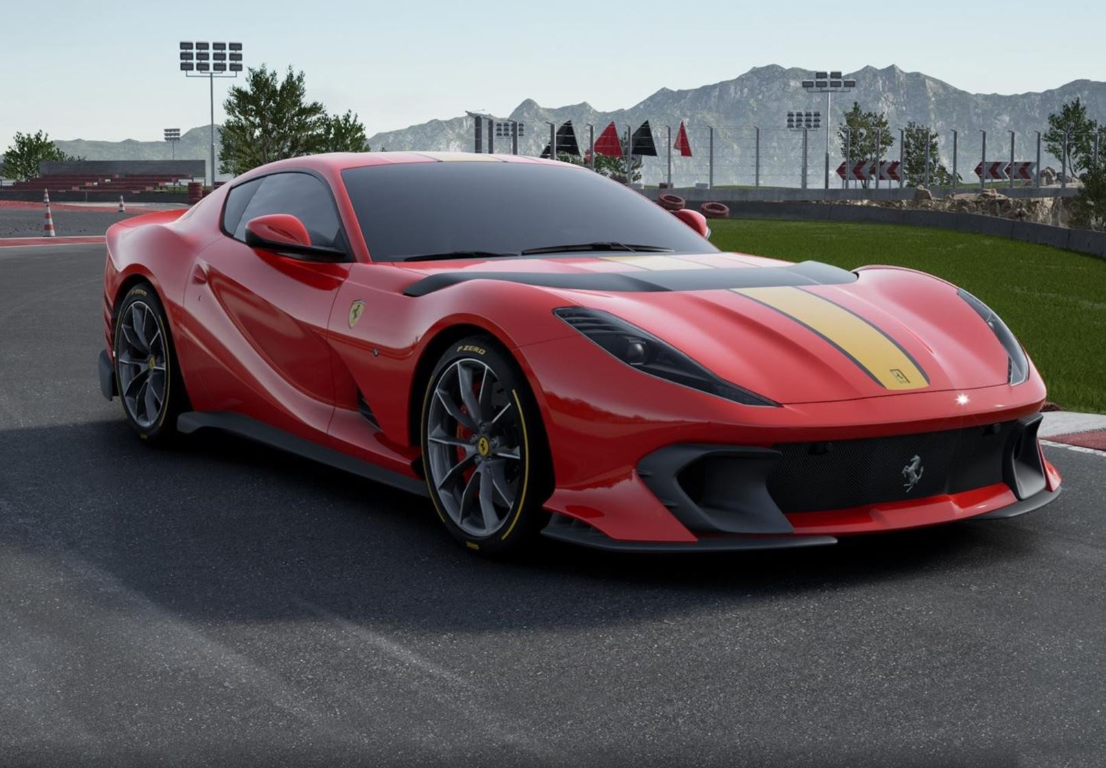 Ferrari 812 Competizione 2021 Rosso Corsa 322 Met 