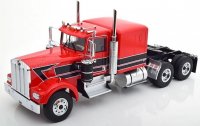 KENWORTH - W900 TRACTOR TRUCK 3-ASSI 1989 - ROUGE  NOIR