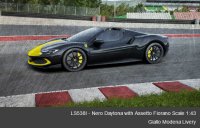 FERRARI 296 GTS NERO DAYTONA WITH ASSETTO FIORANO GIALLO MODENA LIVERY