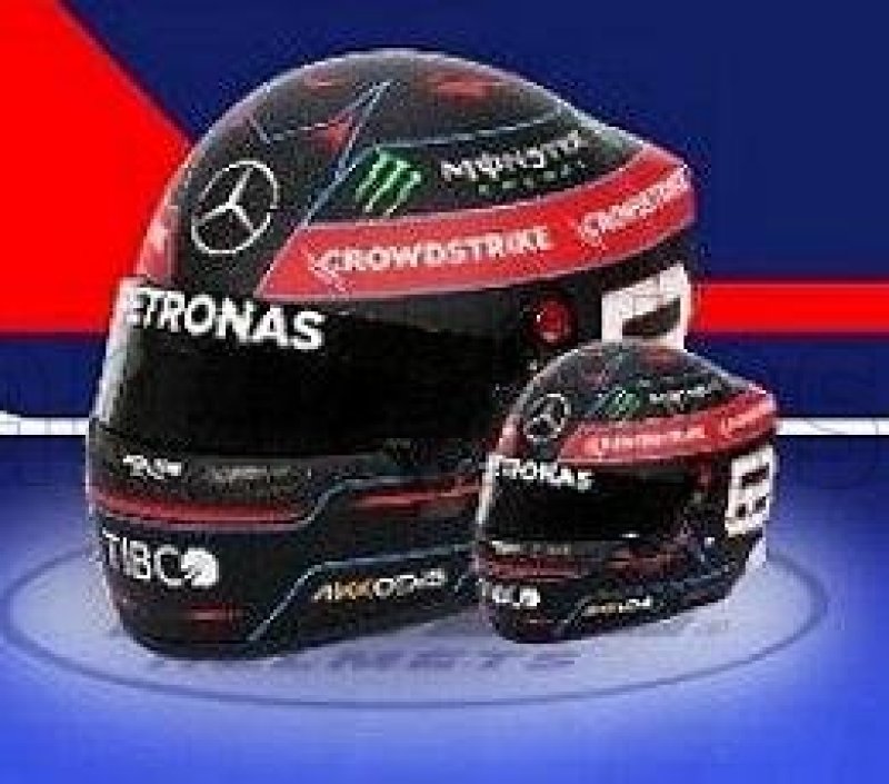 BELL HELMET - F1 CASCO HELM MERCEDES AMG PETRONAS SEIZOEN 2022 GEORGE RUSSELL - NOIR ROUGE