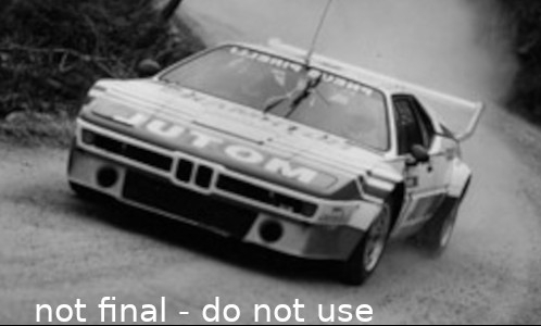 BMW M1, No.10, Rally WM, Tour de Corse, B.Darniche