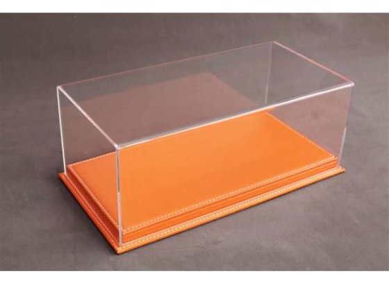 Vitrine 1/12 lederlook oranje - ATLANTIC