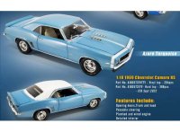 Chevrolet Camaro RS vinyl top, light blue with white vinyl top 1969