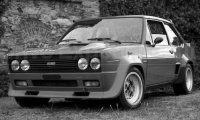 Fiat 131 Abarth, bleu, 1980