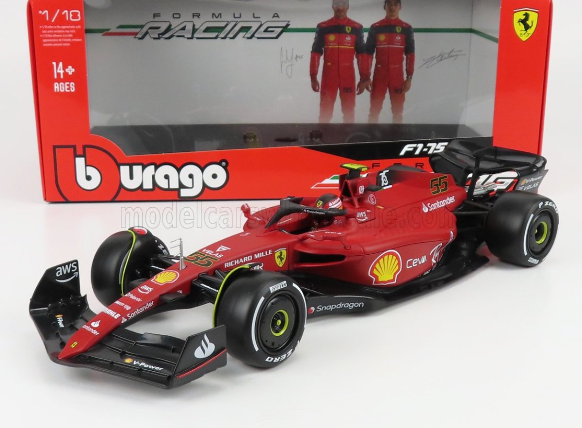 lont smal . Schaalmodel Ferrari - F1 Sf22 Scuderia Ferrari N 55 Season 2022 Carlos ...