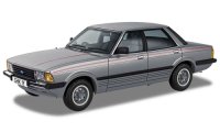 Ford Cortina MK V 1.6 Crusader, 1982, metallic-grijs, Rood