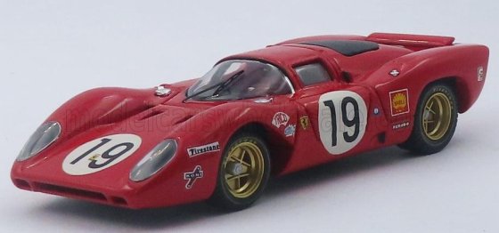 FERRARI - 312P 3.0L V12 COUPE TEAM SEFAC N 19 24h LE MANS 1969 C.AMON – P.SCHETTY - RED