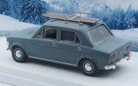 FIAT - 128 CON SCI 1970 - WINTER VACATION WITH SKI - GRIJS