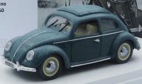 VOLKSWAGEN - BEETLE MAGGIOLINO CON SCI 1950 - WINTER VACATION WITH SKI - GRIJS