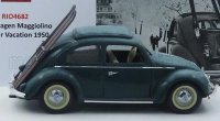 VOLKSWAGEN - BEETLE MAGGIOLINO CON SCI 1950 - WINTER VACATION WITH SKI - GRIJS