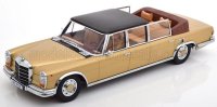 MERCEDES BENZ - S-CLASS 600 PULLMAN (W100) LANDAULET SEMICONVERTIBLE 1964 - OR / NOIR