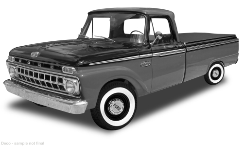 Ford F-100 Custom Cab Pickup, rood/zwart, 1965