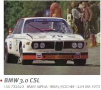 BMW 3.0 CSL BMW ALPINA BRUN/KOCHER 24H SPA 1973