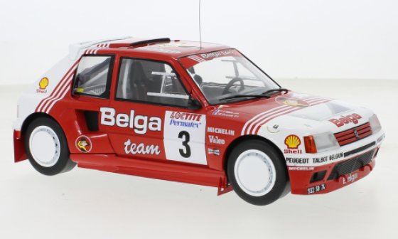 Peugeot 205 T16, No.3, Belga, Rally Ypres, B.Darniche/A.Mahe, 1985