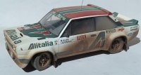 FIAT - 131 ABARTH TEAM ALITALIA N 3 WINNER RALLY 1000 LAKES (DIRTY VERSION) 1978 M.ALEN - I.KIVIMAKI