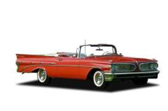 Pontiac Bonneville open convertible, 1959, rouge