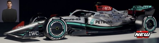 Mercedes Benz AMG W13E PERFORMANCE #63 GEORGE RUSSELL 2022 with helmet