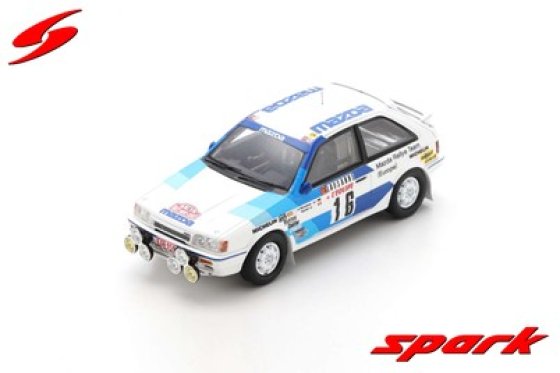MAZDA 323 N°16 MAZDA RALLY TEAM EUROPE RALLYE MONTE CARLO 1986 A. WARMBOLD - BICHE