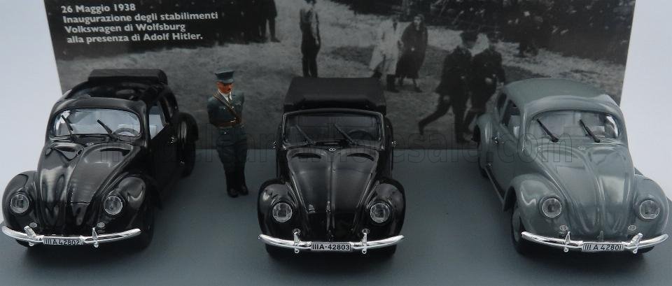 VOLKSWAGEN - SET 3X BEETLE KAFER KDF-WAGENS PRESEN