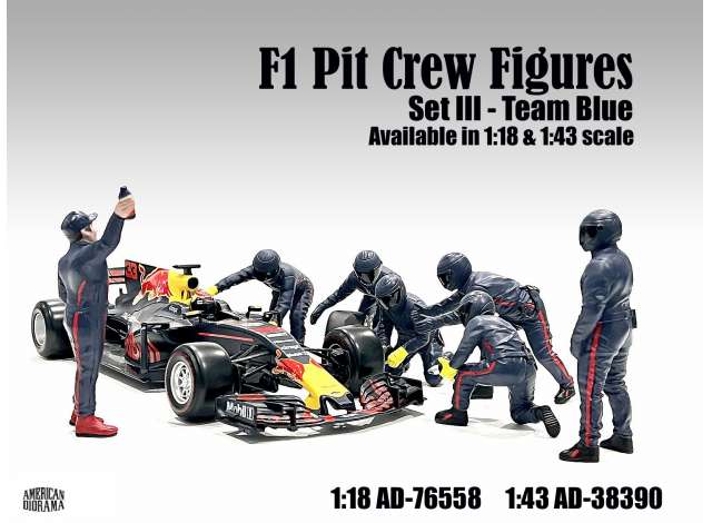 Figurines , 7 pcs, F1 Pit Crew Figures set III Tea
