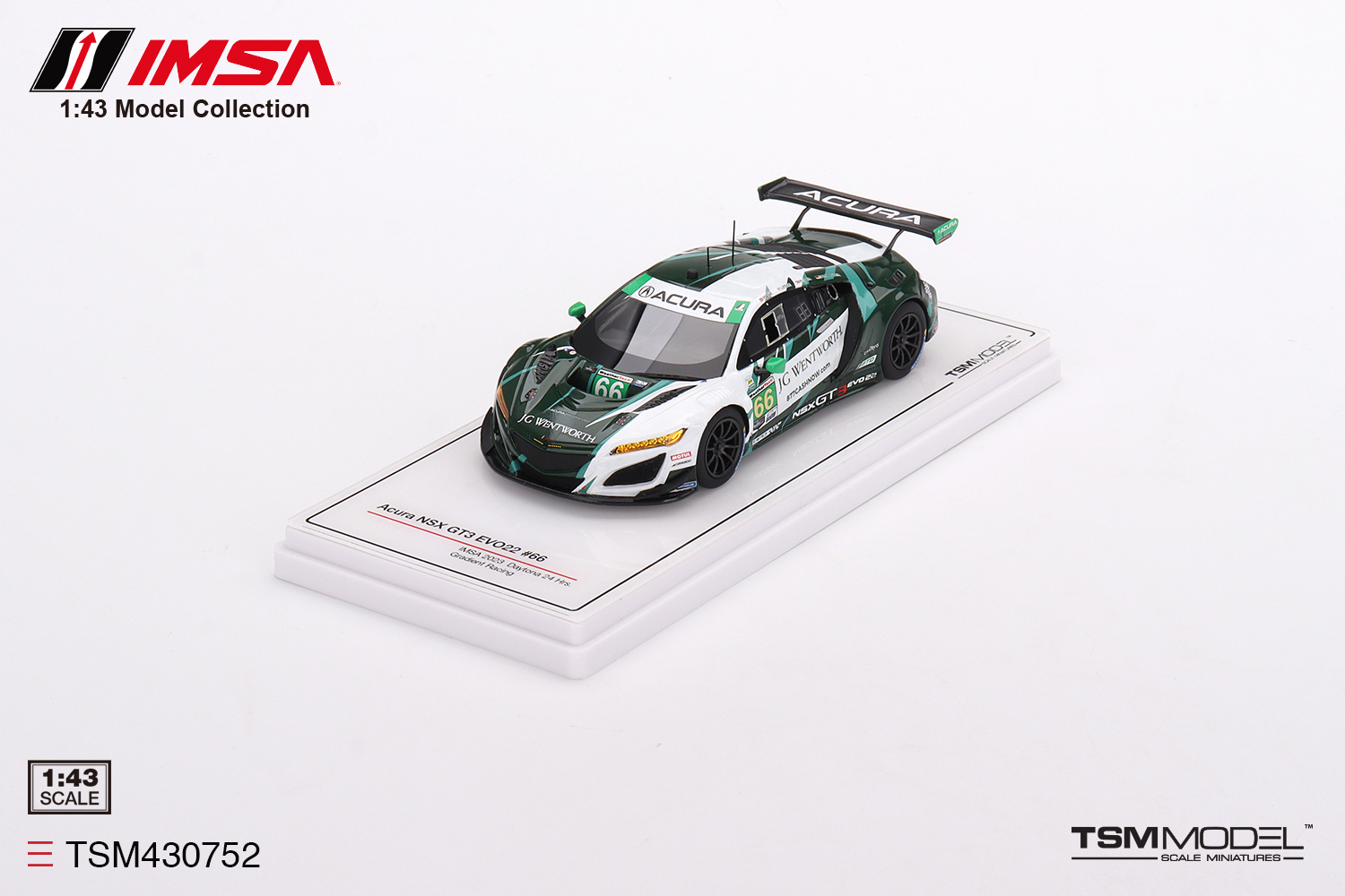 Acura NSX GT3 EVO22 #66 Gradient Racing IMSA 2023 