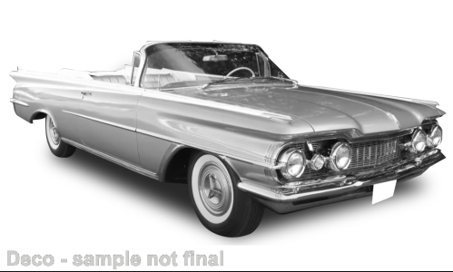 Oldsmobile 98 Convertible, metallic-hellblauw, 195
