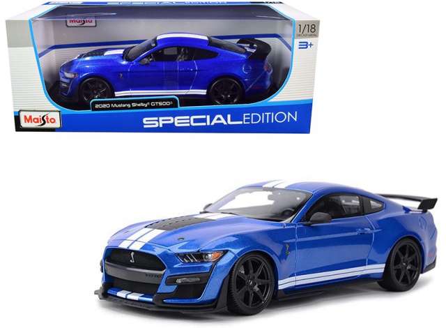 Ford SHELBY 2020 blauw ,witte lijnen