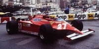 FERRARI - F1 126CK N 27 WINNER MONACO GP (with pilot figure) 1981 G.VILLENEUVE - WITH SHOWCASE