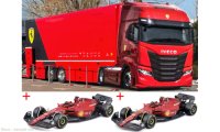 Iveco S-Way 570, Ferrari, Formule 1, racetransporter met twee F1-75's