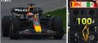 F1 RB19 N°1 ORACLE RED BULL RACING  WINNER GP CANADA 2023 100th VICTORY VERSTAPPEN W/PITBOARD"