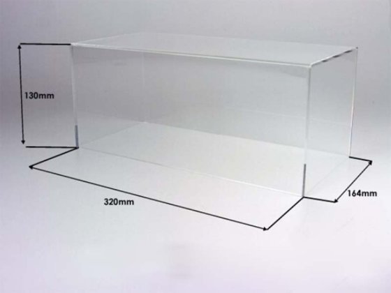 BBR Vitrine 1/18 handgemaakt plexiglas zonder basis