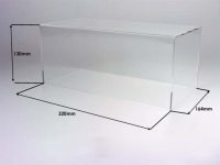 Vitrine BBR 1-18 h=130mm;l=325mm;br=164mm,Handgemaakt Plexiglas zonder basis