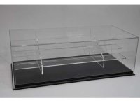 Vitrine Schaalladder Display Met Zwart Leren Voet en Box