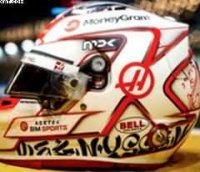 HELMET KEVIN MAGNUSSEN MONEYGRAM HAAS F1 TEAM GP SINGAPOUR 2023