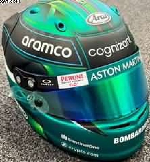 HELMET JESSICA HAWKINS ASTON MARTIN ARAMCO COGNIZANT F1 TEAM DEBUT F1 TEST 2023