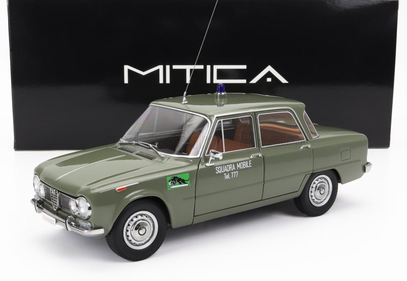 ALFA ROMEO - GIULIA 1.6 Ti POLIZIA MILANO 1963 - SQUADRA MOBILE TEL. 777 - VERDE LUCIDO - VERT