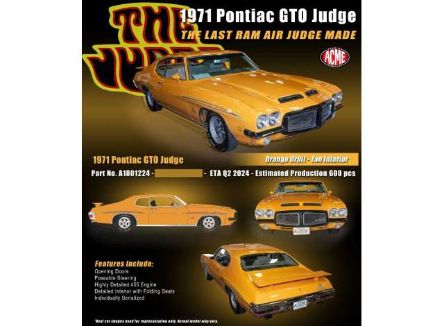 Pontiac GTO Judge *the Last Ram Air Judge Made*, o