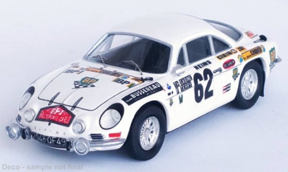 Alpine Renault A110, No.62, Rallye WM, Rallye Monte Carlo, T.Sabine/P.Terry, 1973