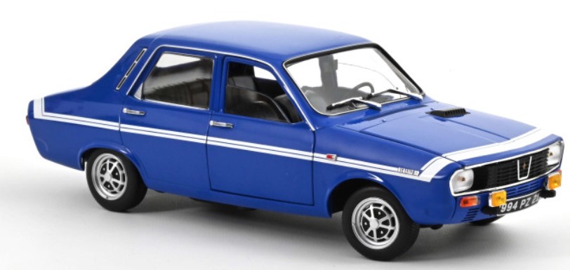 Renault 12 Gordini zonder bumper 1971 Bleu-de-Fran
