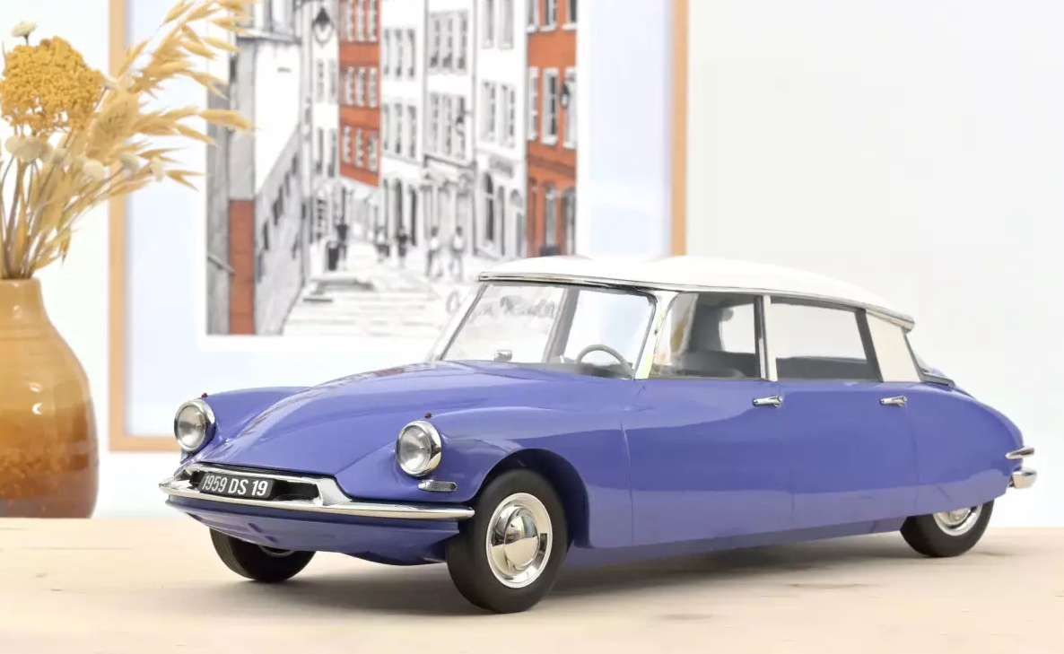 Citroën DS 19 1959 - Blauw Delphinium & Wit , 0 o