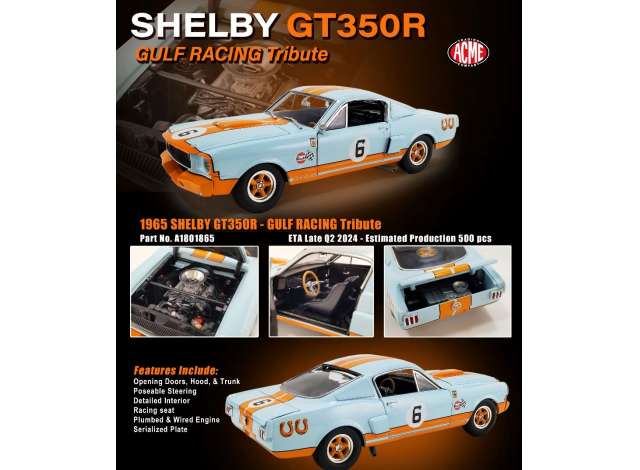 Shelby GT350-R #6 *Gulf Racing Tribute*, blue/oran