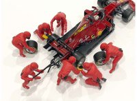 Pit Crew Figures set #2, Team Red 7 figures Ferrari