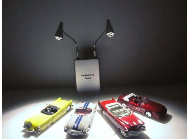 Led Light Stand, werkt via 4 AA batteriesof via 12