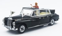 MERCEDES BENZ - 300D LIMOUSINE SEMICONVERTIBLE 1960 - WITH DRIVER AND POPE FIGURE - PAPA GIOVANNI XXIII