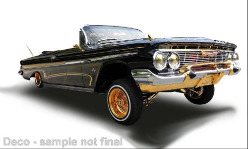 Chevrolet Impala Cabriolet Lowrider, zwart, met be