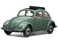 Volkswagen Beetle Saloon avec toit ouvert et parties ouvrantes complètes, vert pastel