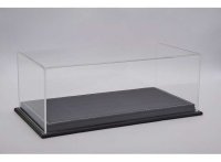 Vitrine / Display Case with CARBON Black Leather Base.