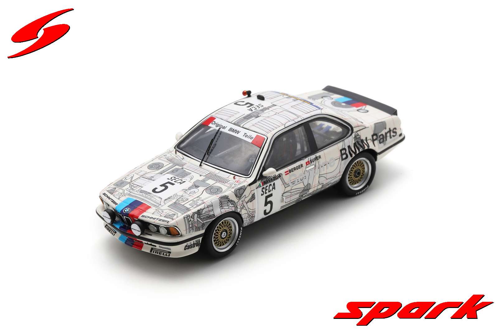 BMW 635 CSI N°5 VAINQUEUR 24H SPA 1985 R. RAVAGLI