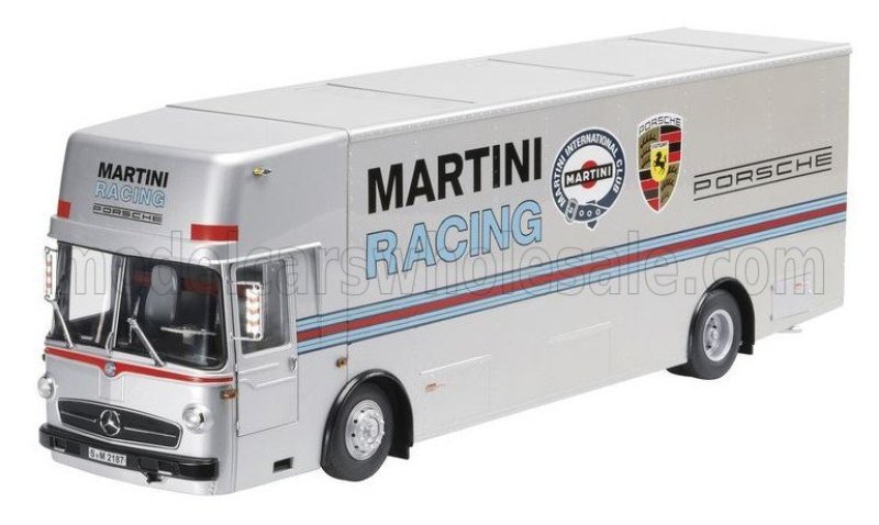 Mercedes-Benz O317 Camion Porte-voitures Porsche Martini 1968 1/18 Schuco