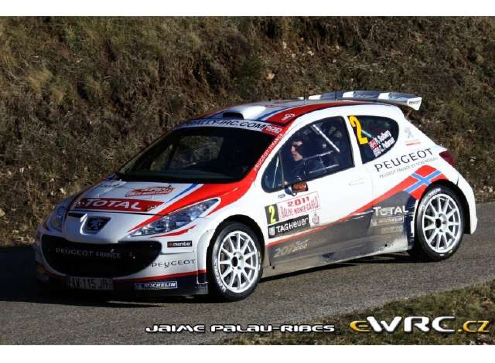 207 Rallye Schaalmodel Peugeot 207 S2000, No.2, Rallye Wm, Rallye Monte Carlo,...